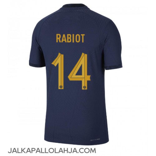 Ranska Adrien Rabiot #14 Kopio Koti Pelipaita MM-kisat 2022 Lyhyet Hihat